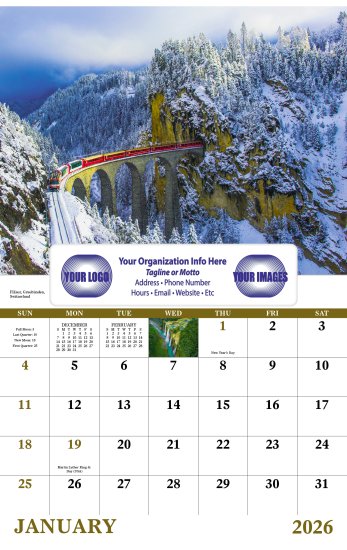 (image for) Glorious Getaways Wall Calendar- Window Ad #7525