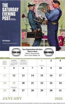 (image for) Saturday Evening Post Norman Rockwell Wall Calendar-Window Ad #7539