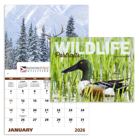 (image for) Wildlife Portraits Wall Calendar-Window Ad #7563