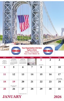 (image for) Celebrate America Wall Calendar-Window Ad #7569