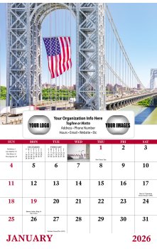 (image for) Celebrate America Wall Calendar-Window Ad #7569