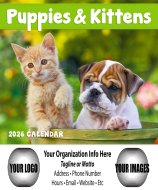 (image for) Mini Puppies & Kittens 12-Month Wall Calendar- # 7708