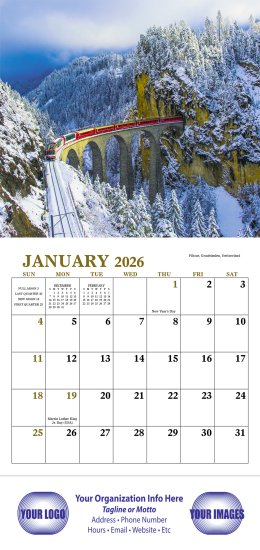 (image for) Mini Glorious Getaways 12-Month Wall Calendar- # 7726