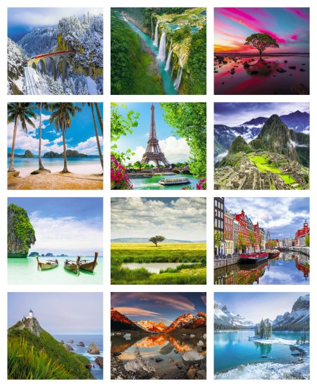 (image for) Mini Glorious Getaways 12-Month Wall Calendar- # 7726