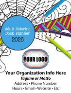 (image for) Coloring Book 14-Month Planner Full Color - #8200 NEW ITEM FOR 2025!! 