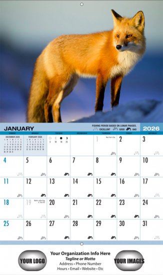 (image for) Hunting & Fishing 14 Month Full-size Wall Calendar - #4300U