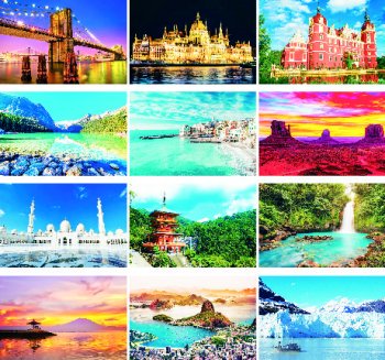 (image for) World Scenic 14 Month Full Size Wall Calendar- #4650U