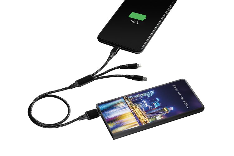 (image for) SCX Design™ Full Color Illuminated Power Bank Slim 5000 mAh #LC32476F