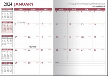 (image for) Executive Vinyl Cover Monthly Planner 7 x 10 #227EM