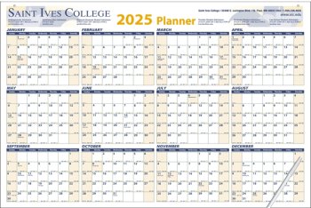 (image for) Year-in-View® 2-Color Laminated Horizontal Planner #3091 NEW ITEM FOR 2025!! 