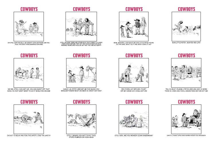 (image for) Cowboys Pad Press-n-Stick- V8879