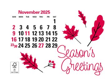 (image for) Full Color Standard Press 'N Stick Calendar - V7871 (Previously #5333)